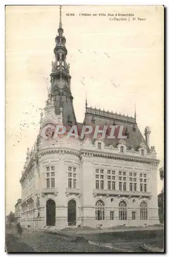 Cartes postales Sens L Hotel de Ville Vue d Ensemble