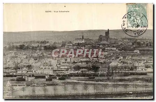 Cartes postales Sens Vue Generale Trains