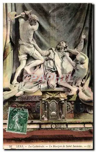 Ansichtskarte AK Sens Le Martyre de Saint Savinien a La Cathedrale