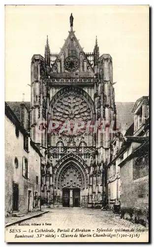 Cartes postales Sens La Cathedrale Portail d Abraham