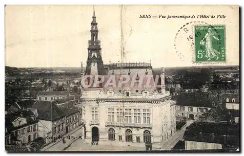 Cartes postales Sens Vue Panoramique de Hotel de Ville