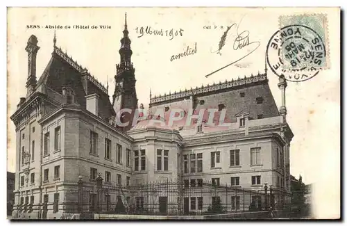 Cartes postales Sens Abslde de L Hotel de Ville