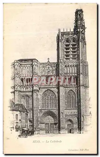 Cartes postales Sens La Cathedrale