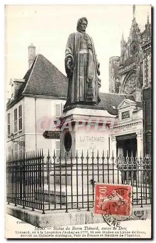 Cartes postales Sens Statue du Baron Thenard oeuvre de Droz