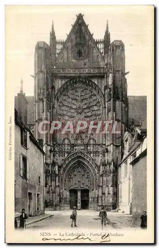 Ansichtskarte AK Sens La Cathedrale Portail d Abraham