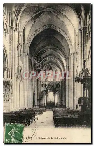 Cartes postales Sens Interieur de la Cathedrale