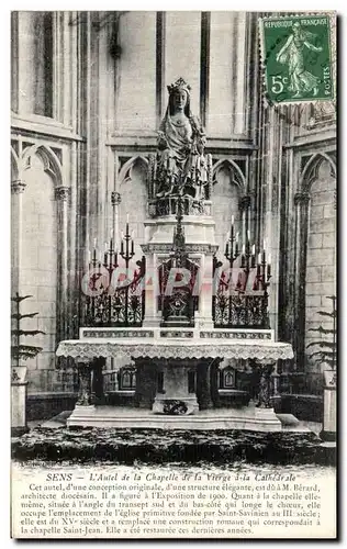 Ansichtskarte AK Sens L Autel de la Chapelle de la Vierge a la cathedrale