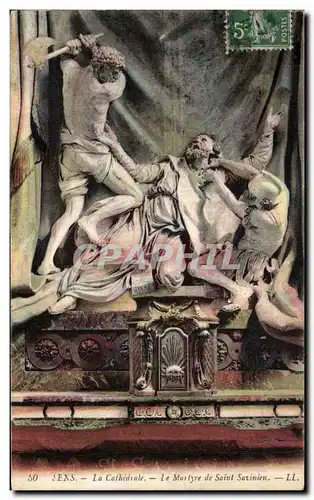 Cartes postales Sens La Cathedrale Le Martyre de Saint Savinien