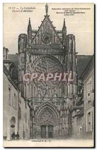 Ansichtskarte AK Sens La Cathedrale Portail d Abraham