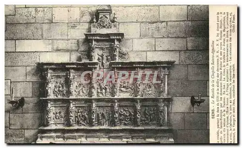 Cartes postales Sens le retable de al cahpelle Sainte Appolline