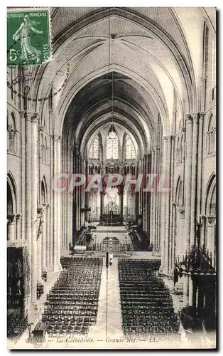 Cartes postales Sens La Cathedrale Grande nef