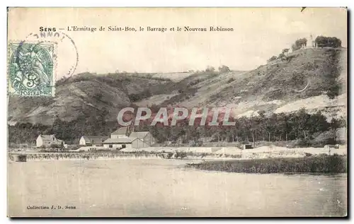 Cartes postales Sens L Ermitage de Saint Bon le Barrage et Nouveau Robinson