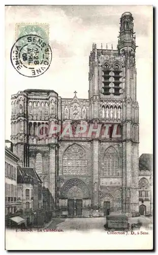 Cartes postales Sens La Cathedrale