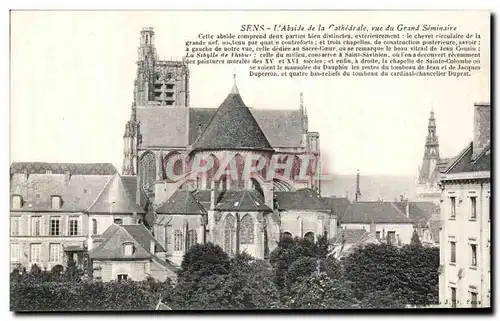 Cartes postales Sens L abside de la cathedrale vue du grand seminaire