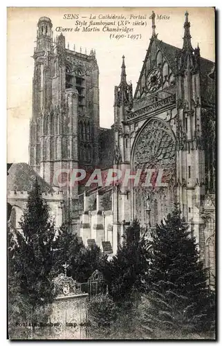 Cartes postales Sens La Cathedrale Portail De Mousee