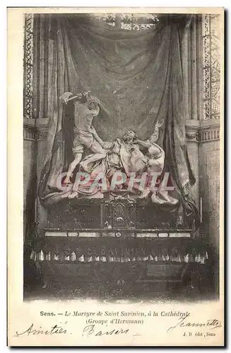 Ansichtskarte AK Sens Le martyre de saint Savinien de la cathedrale Groupe d Hermann