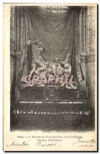 Cartes postales Sens Le martyre de saint Savinien de la cathedrale Groupe d Hermann