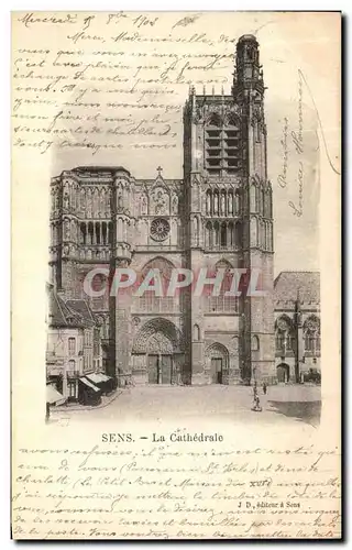 Cartes postales Sens La Cathedrale