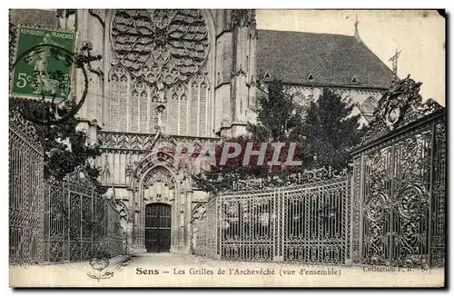 Cartes postales Sens Les Grilles de l Archeveche