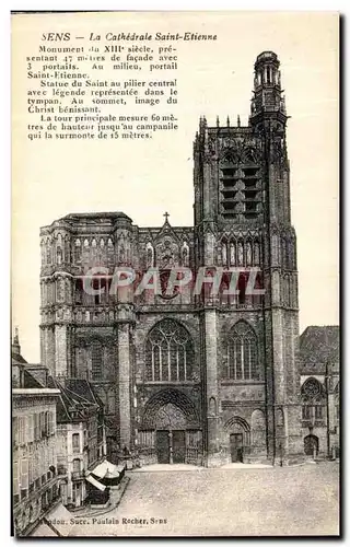 Ansichtskarte AK Sens la Catbedrale Saint Etienne