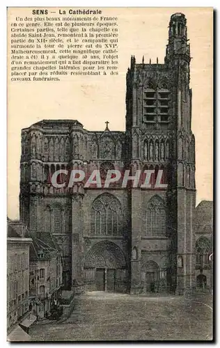 Cartes postales Sens La Cathedrale