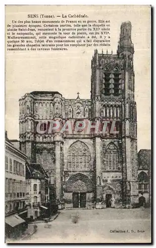 Cartes postales Sens Yonne La Cathedralrale