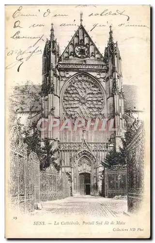 Cartes postales Sens La Cathedrale portail Sud dit de Moise