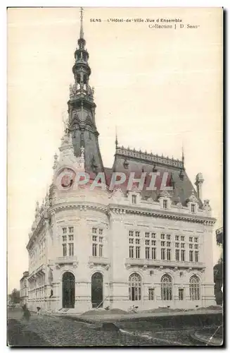 Ansichtskarte AK Sens L Hotel de Ville Vue d Ensemble