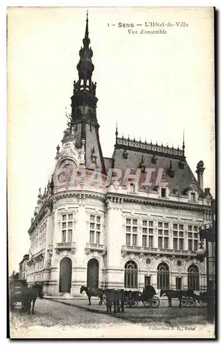 Ansichtskarte AK Sens L Hotel de Ville Vue d ensemble