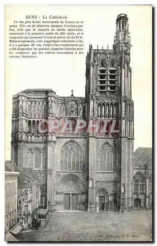 Cartes postales Sens La Cathedrale