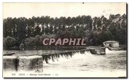 Cartes postales Sens Barrage Saint Martin