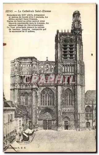 Ansichtskarte AK Sens La Cathedrale Saint Etienne