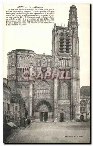 Cartes postales Sens La Cathedrale