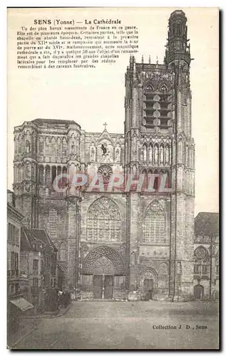 Cartes postales Sens La Cathedrale