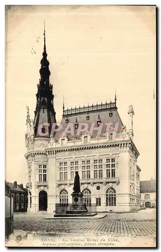 Cartes postales Sens Le Nouvel Hotel de ville Facade Principale Place Drapes