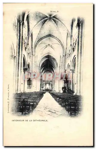 Cartes postales Sens Interieur de la Cathedrale