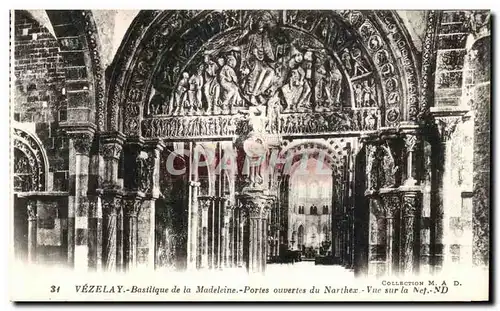 Cartes postales Vezealy Basilique de la Madeleine Pourtour du Choeur