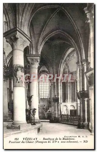 Ansichtskarte AK Vezealy Basilique de la Madeleine Pourtour du Choeur