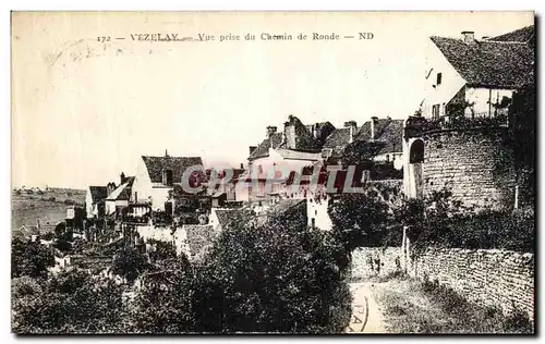 Cartes postales Vezelay Vue prise du chemin de Ronde