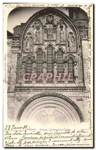 Cartes postales Vezelay Tympan la Facade de l Eglise