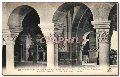 Ansichtskarte AK Vezelay Basilique de la Madeleine Tribune du Narthex Chapiteaux