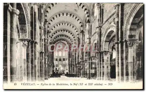 Ansichtskarte AK Vezelay Basilique de la Madeleine La Nef