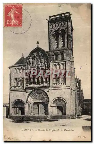 Ansichtskarte AK Vezelay Facade Eglise de la Madeleine