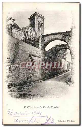 Cartes postales Vezelay La Rue des Ursulines