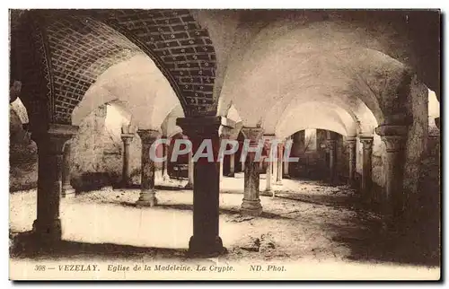 Cartes postales Vezelay Eglise de la Madeleine la Crypte