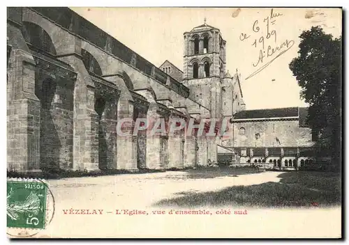 Cartes postales Vezelay L Eglise Vue d ensemble Cote sud