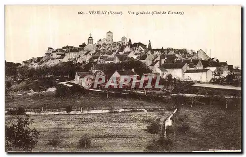 Ansichtskarte AK Vezelay Vue Generale Cote de Clamecy