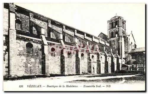 Cartes postales Vezelay Basilique de la Madeleine Ensemble Sud