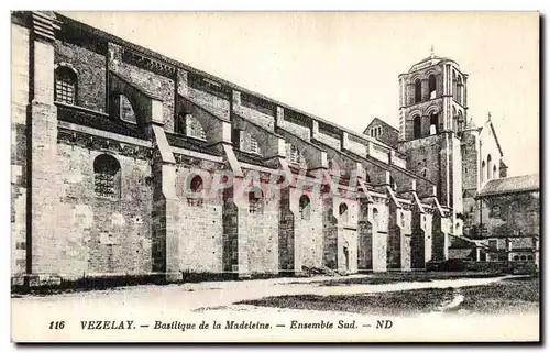 Cartes postales Vezelay L Eglise de la Madeleine L ensemble Sud