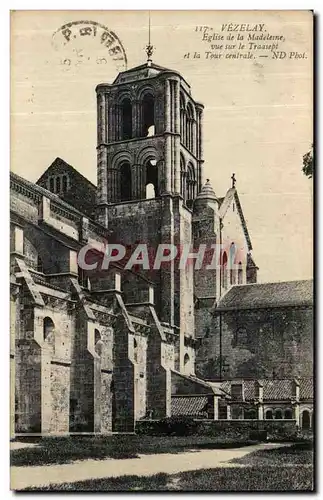 Ansichtskarte AK Vezelay L Eglise de la Madeleine Vue sur le transept et la tour centrale